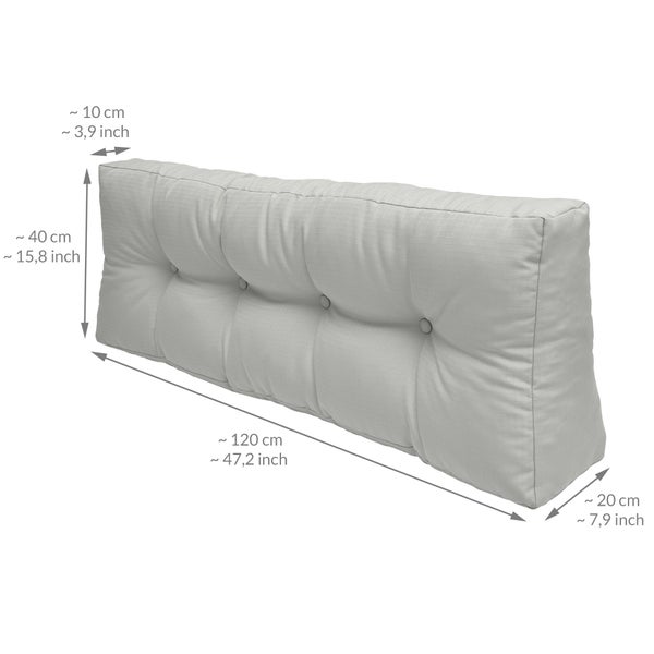 Beautissu ECO Elements Palettenkissen Sitz + Rücken Hellgrau (1tlg)