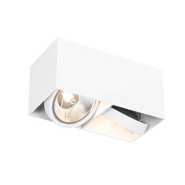 Weiße Aufbauleuchte mit Leuchtmittel