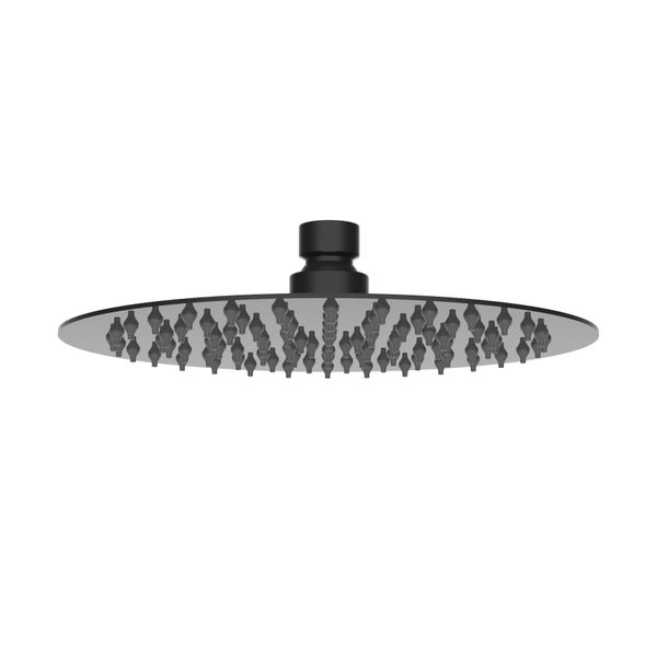 Stilform Edelstahl 20 cm Regendusche Rund Schwarz Matt Kopfbrause