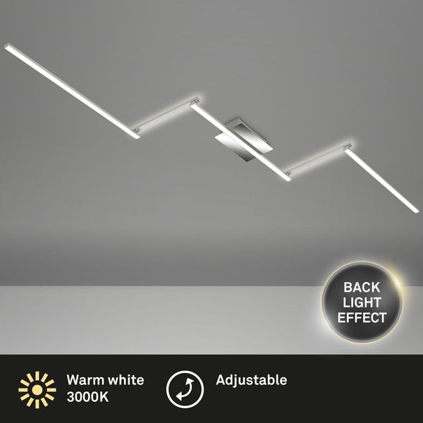 LED Deckenleuchte Deckenlampe 5-flammig Leuchtarme schwenkbar 24W alu Briloner