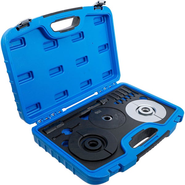 Blauer Werkzeugkoffer aus Kunststoff mit Tragegriff