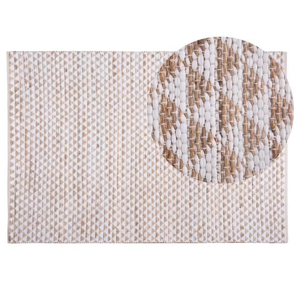 Teppich beige 140 x 200 cm Patchwork TUNCELI