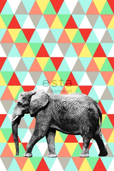 ESTAhome Fototapete Elefant Multicolor - 200 x 279 cm - 158707