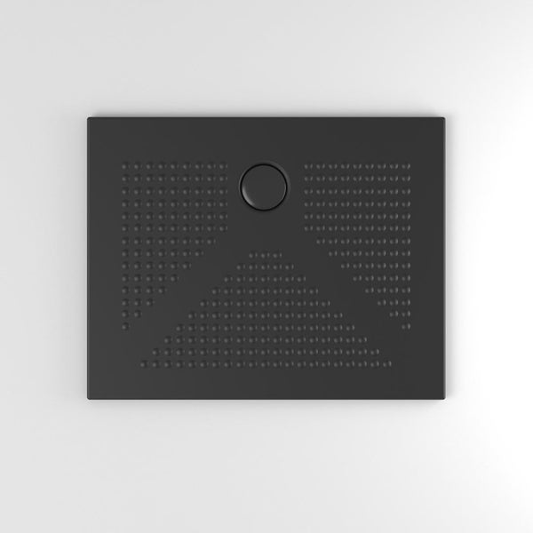 Schwarze 70X90x 3cm Duschwanne aus Keramik | Delfino