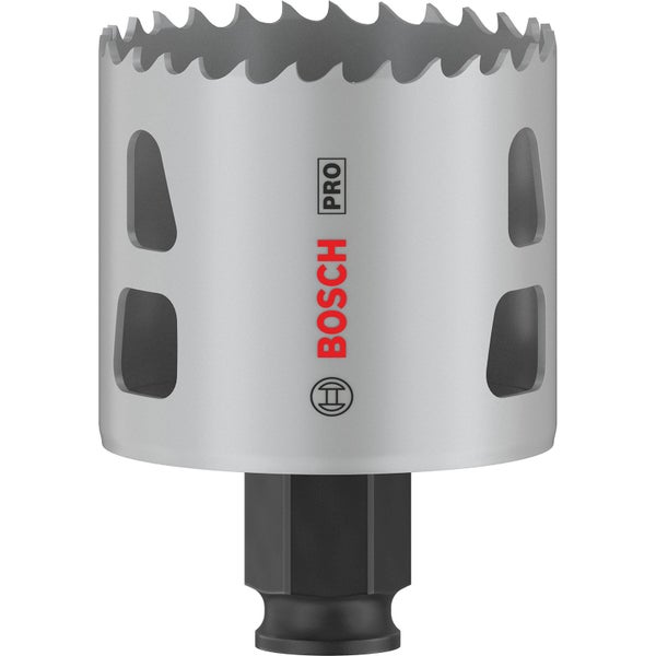 Lochsäge aus Metall mit Zähnen und Bosch Logo