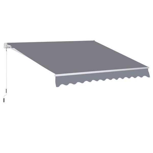 Outsunny Markise, Gelenkarmmarkise, 2,95 x 2,5m, Aluminium, Polyester, Grau