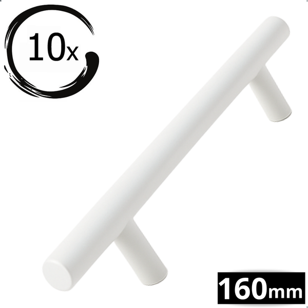 Zehn Möbelgriffe, Stangengriff, 160 Millimeter