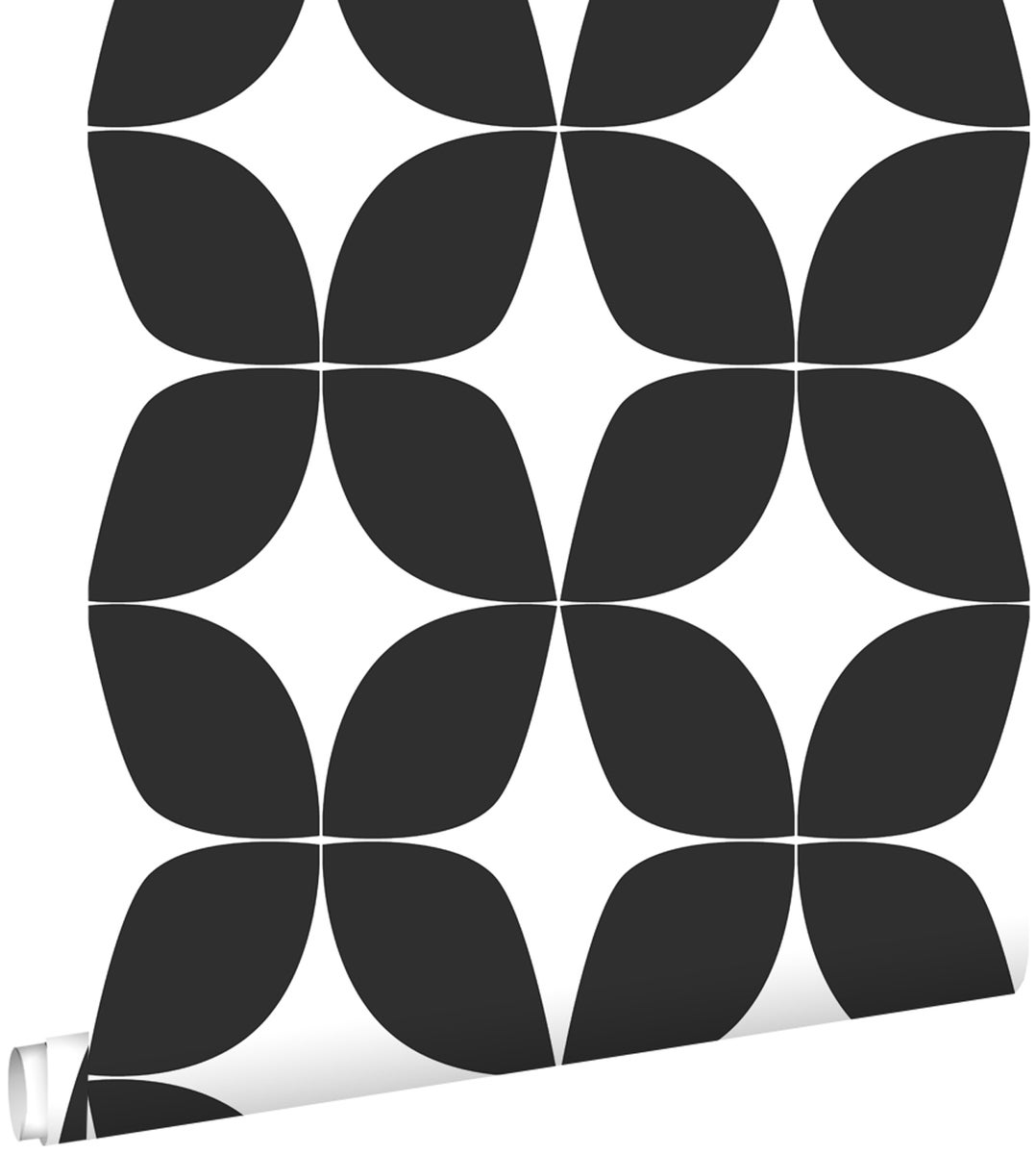 ESTAhome Tapete grafisches Motiv Schwarz-Weiß - 0,53 x 10,05 m - 139101