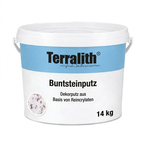 Terralith Buntsteinputz 14 Kilogramm, Dekorputz auf Basis von Reinacrylaten.