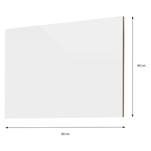 ML-Design Badspiegel, Weiß, Spiegel 90 x 60 cm, Glas, Rahmenlos, Badezimmerspiegel, Rechteckige Wandspiegel, Badezimmer Spiegel, Dekospiegel, Einfache Montage, Wandmontage, Deko Spiegel