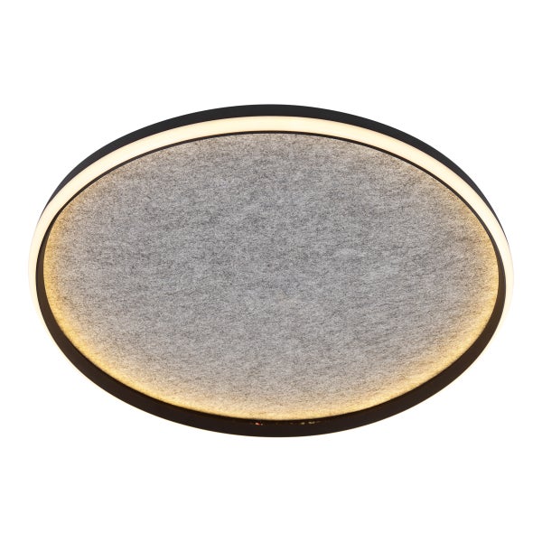 Ovale Deckenleuchte mit Filzoberfläche