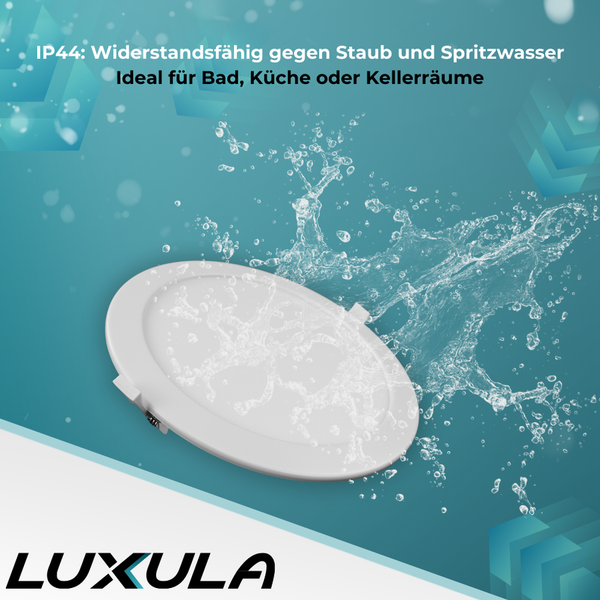 Runde LED-Deckenleuchte mit Spritzwasser