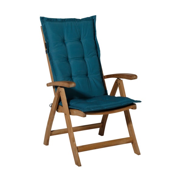 Gartenstuhlauflage Panama seeblau - Ca. 105x50 cm - 4er-Set