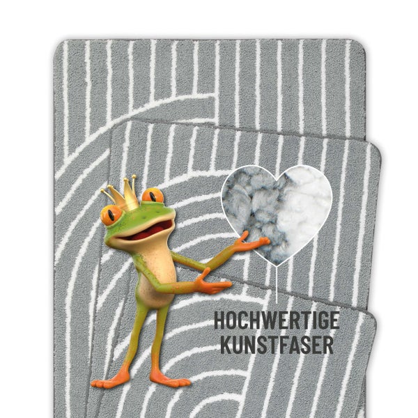 Badteppich Grau Hilda WECONhome Basics 70x120 cm