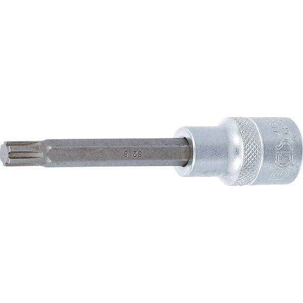 BGS Bit-Einsatz Länge 100 mm Antrieb Innenvierkant 12,5 mm (1/2) Keil-Profil (für RIBE) M8 - 4163