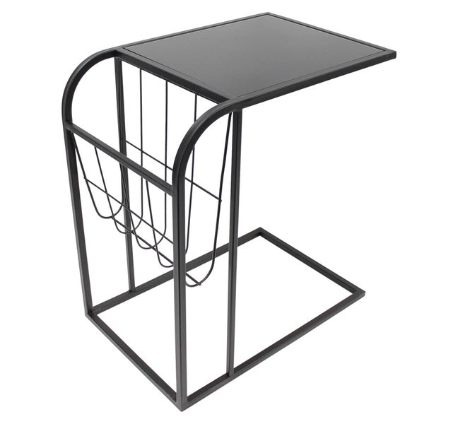 FRANK FLECHTWAREN | Beistelltisch Industrial, METALL, GLAS, 45 x 30 x 50 cm
