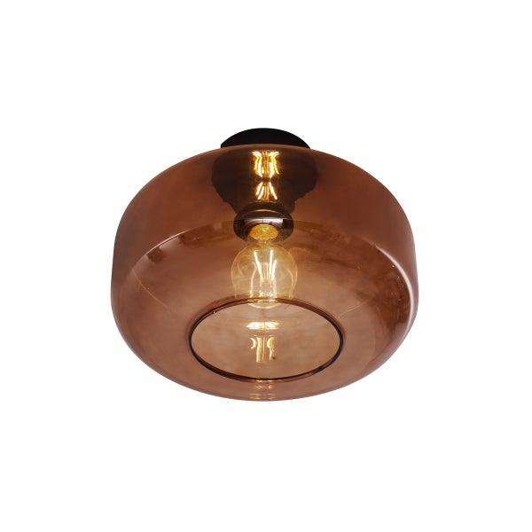 Deckenleuchte aus Glas mit Glühbirne