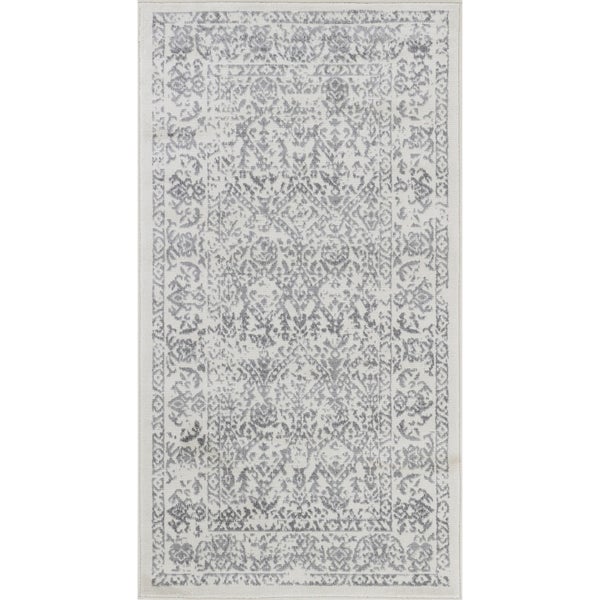 Vintage Orientalischer Teppich Weiß/Grau 80x150 cm MARGAUX