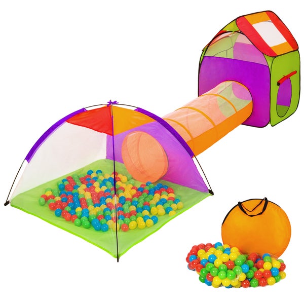 Spielzelt mit Tunnel und Bällebad für Kinder