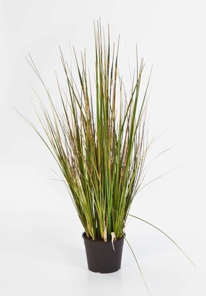 Kunst Seychellengras SATRIO, 455 Halme, grün-gelb - braun, 90cm - Grasbüschel - Kunstpflanze