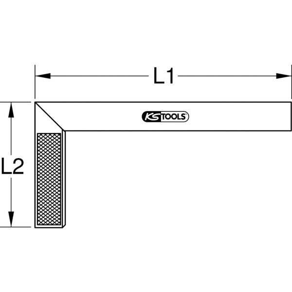 KS TOOLS Schreinerwinkel mit Aluminiumzunge 250 mm - 300.0220