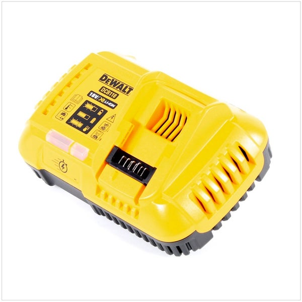 DeWalt DCB118 Schnellladegerät für 18 Volt Lithium Ionen Akkus.