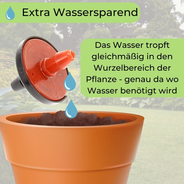Tropfbewässerung für Topfpflanzen zur Wassereinsparung
