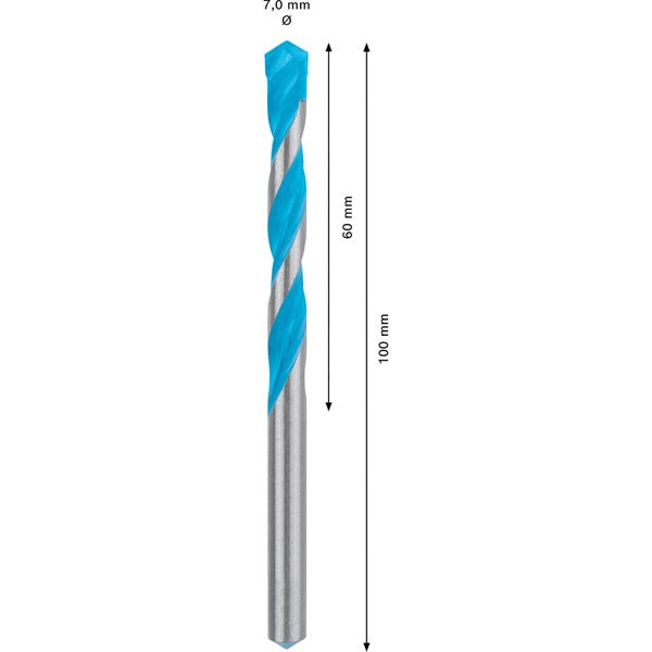 Spiralbohrer mit 7,0 mm Durchmesser und 100 mm Länge