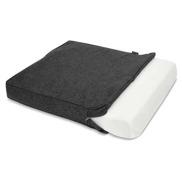 Beautissu Ilano Loungekissen Outdoor Sitz 50x50x8cm Graphitgrau