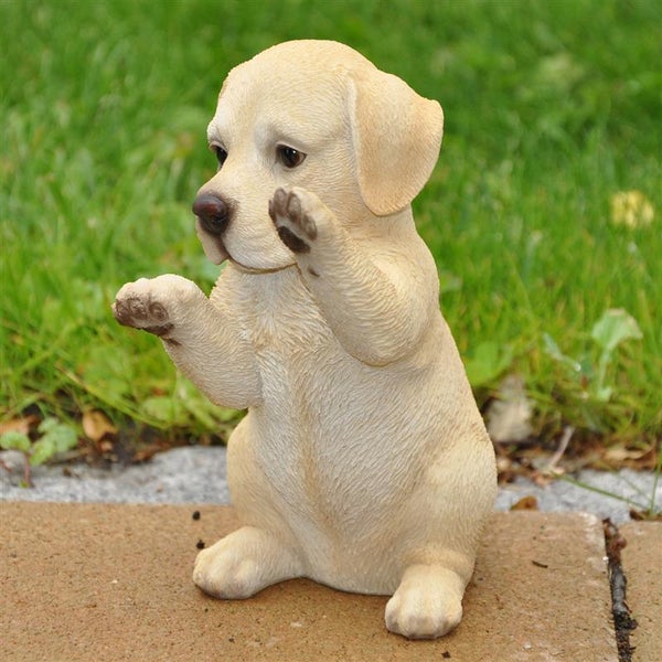 Dekofigur Gartenfigur Labrador Welpe