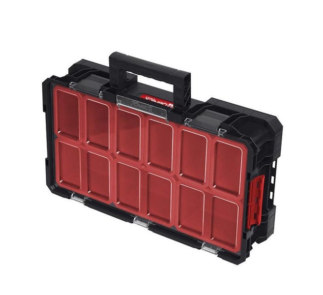PROREGAL QBRICK Sortimentskasten Two HxBxT 31 x 53 x 13 cm 9 Fächer Mit Deckgriff Mit Klemmverschlüsse Schwarz