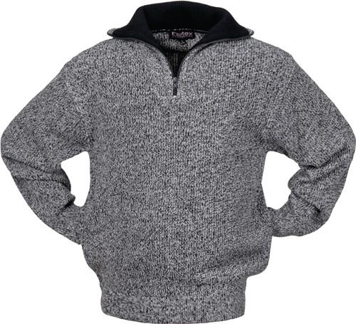 SCHEIBLER Pullover Größe L schwarz / weiß-meliert - 8374