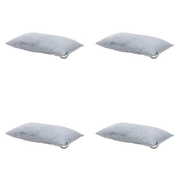 Kissen Panama hellgrau - ca. 24x40 cm - 4er-Set