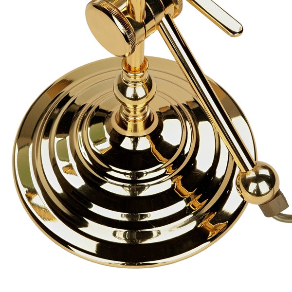 Detailansicht des vergoldeten Lampenfußes