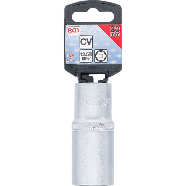BGS Steckschlüssel-Einsatz Sechskant tief Antrieb Innenvierkant 12,5 mm (1/2) SW 23 mm - 10563