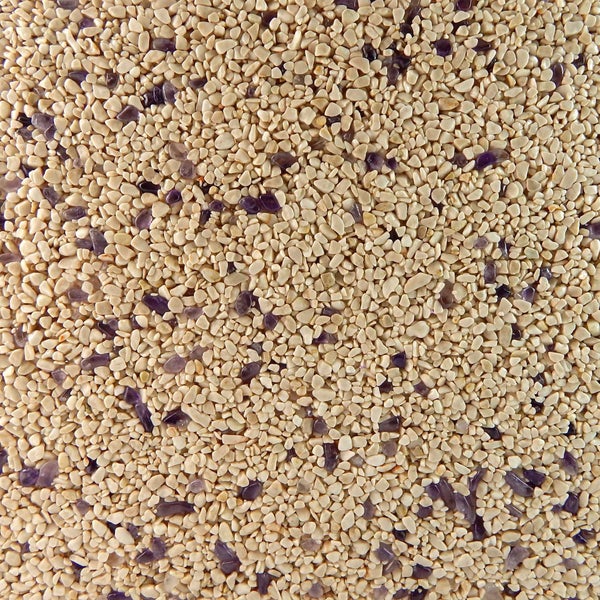 Terralith Edelsteinteppich Amethyst / Crema 1 qm -außen-