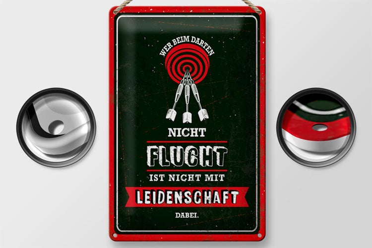 Blechschild Spruch 20x30cm Wer beim Daten nicht flucht