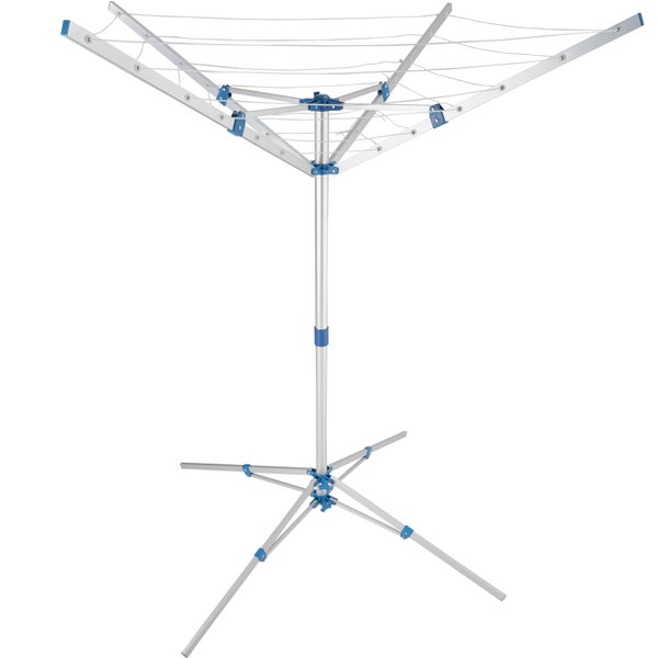 Mobile Wäschespinne tectake  aus Aluminium 102 x 102 x 160 cm