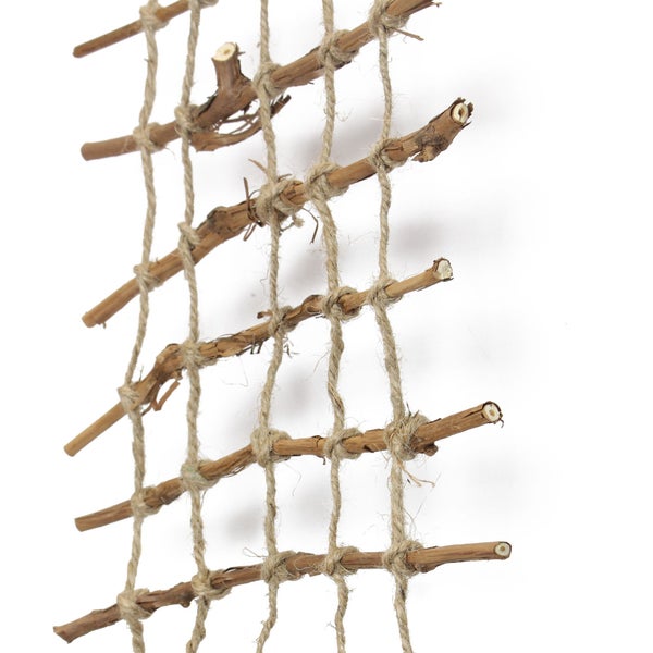 FRANK FLECHTWAREN | Hänger Gitter, HOLZ, HANF, 150 x 25 cm