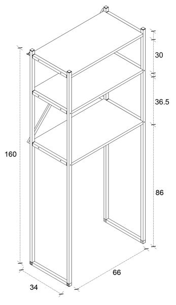 Waschmaschine Toilette Überbau Schrank Insasi