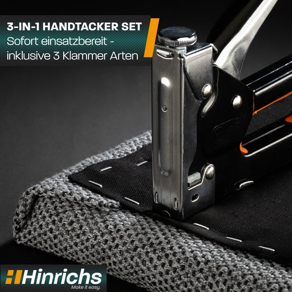 Handtacker zum Befestigen von Stoff mit Klammern