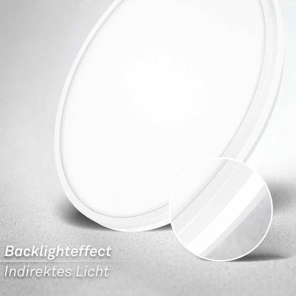 Runde Deckenleuchte mit indirektem Lichteffekt