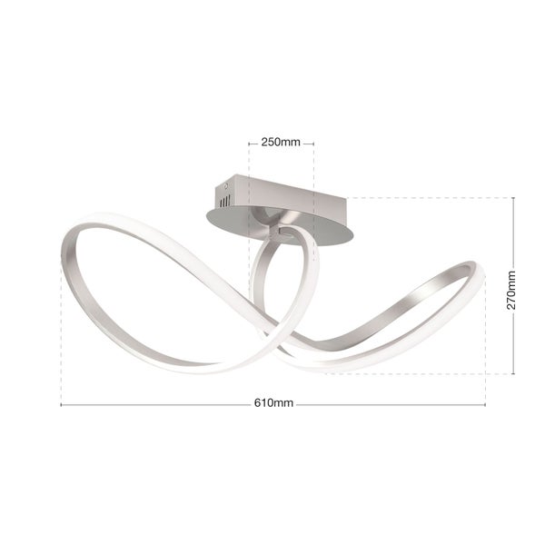 LED Deckenleuchte silber matt