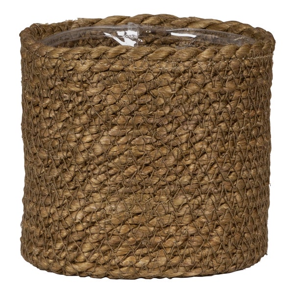 Scheurich Seagrass 22, Korbgefäß/Korb-Pflanzgefäß/Korbtopf aus Seagrass Farbe: Brown, 22 cm Durchmesser, 19,5 cm hoch, 7,5 l Vol.