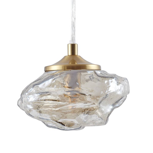 Lindby Pendelleuchte Piatra (Modern) in Creme aus Glas (1 flammig, G9) - Hängelampe Esstischlampe Hängeleuchte Wohnzimmerleuchte