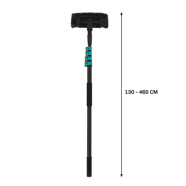 Teleskop-Waschbürste mit einer Länge von 130 bis 460 Zentimetern