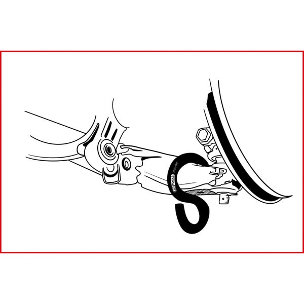 Abbildung eines Stoßdämpfer-Montagewerkzeugs in Aktion