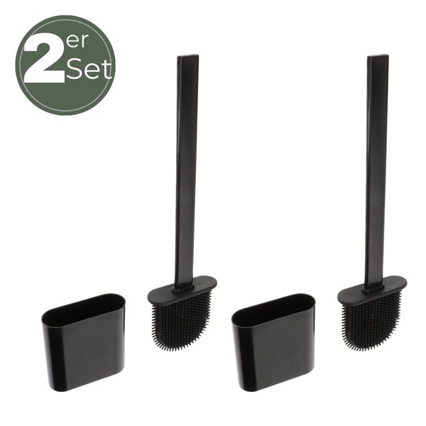Zweiteiliges WC-Bürsten Set mit Behälter