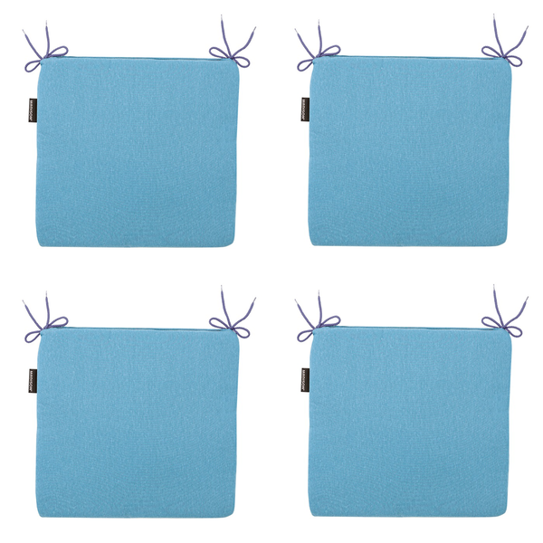 Sitzkissen Panama aqua - Ca. 40x40 cm - 4er-Set