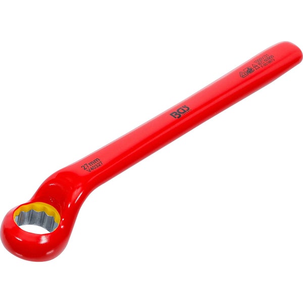 Abbildung eines Ringschlüssels mit Maßangaben